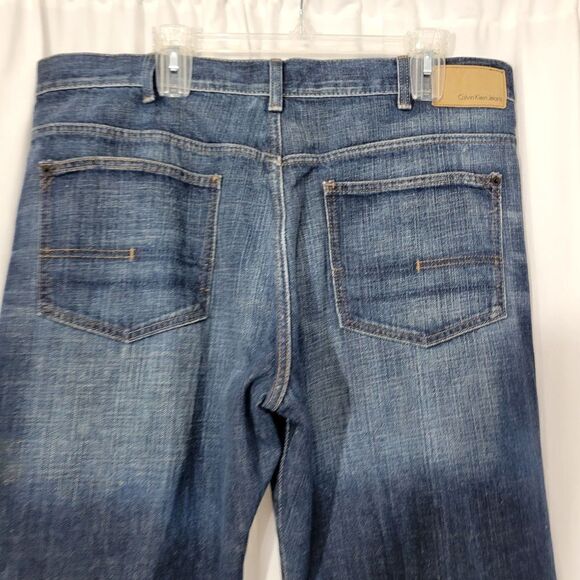 Men's Calvin klein relaxed straight jeans Sz 40x30 - Picture 5 of 9